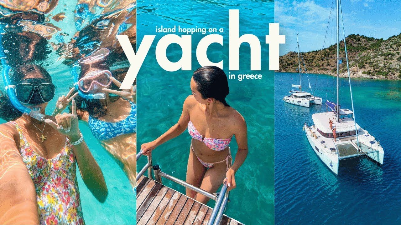 island hopping on a yacht in greece (travel vlog)