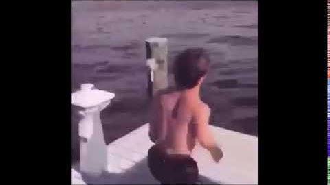 Dwarf Jumps Into The Water