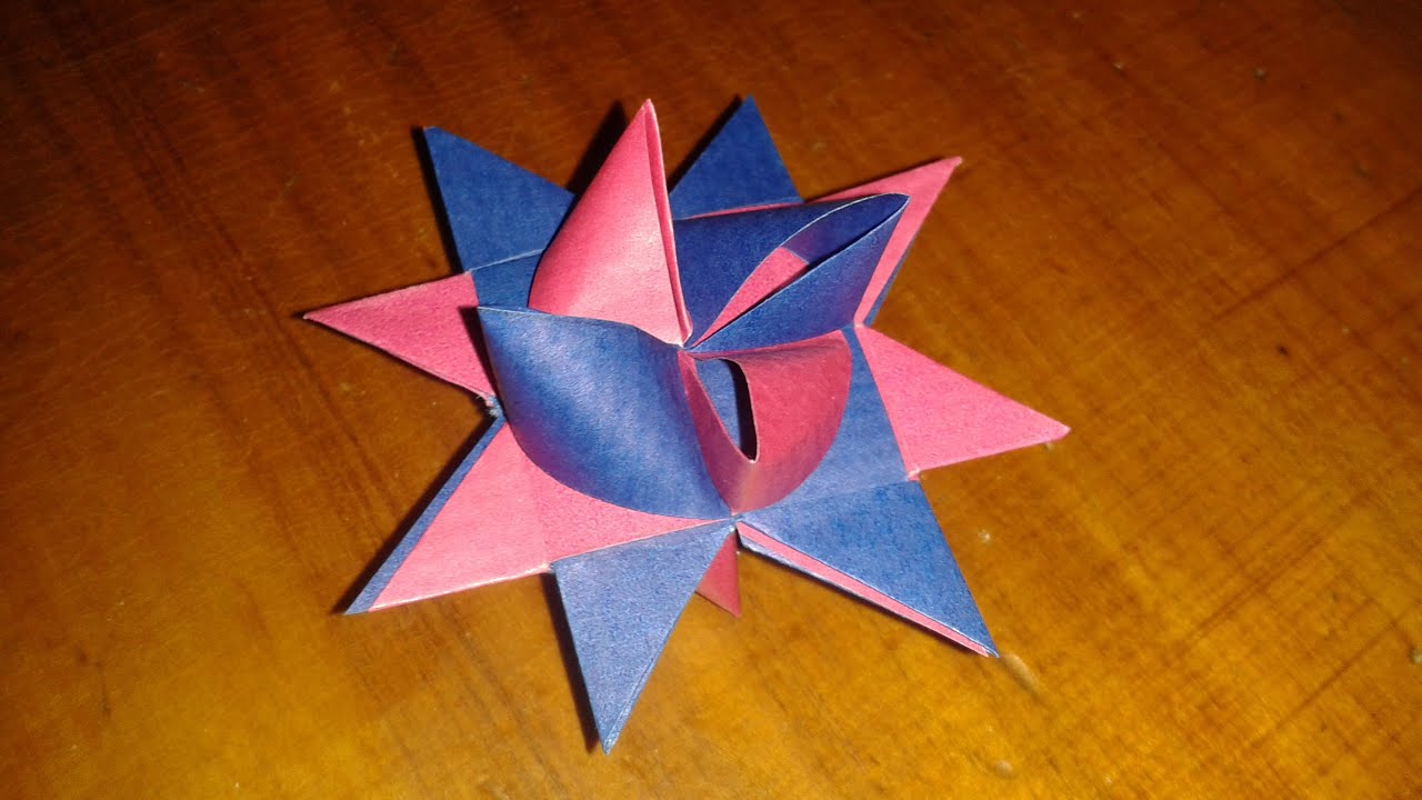 Stella Di Natale Origami Istruzioni.Origami Stella Di Natale Froebel Tradizionale Youtube