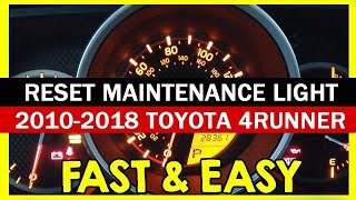 How to reset toyota maintenance required light on a 2011 4runner (5th
generation). the (maint reqd) turns every 5,000 mi...