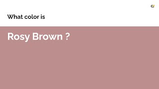 Rosy Brown color #bc8f8f hex color - Brown color - Cool color bc8f8f