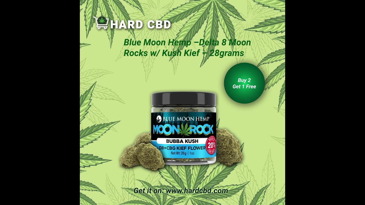Blue Moon Hemp Delta 8 Moon Rocks with Kush Kief: A Premium Smoking Experience 