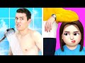 SHORT PEOPLE HACKS VS TALL PEOPLE PROBLEMS || Easy Ways For Long Legs! Funny Emoji By 123 GO! BOYS