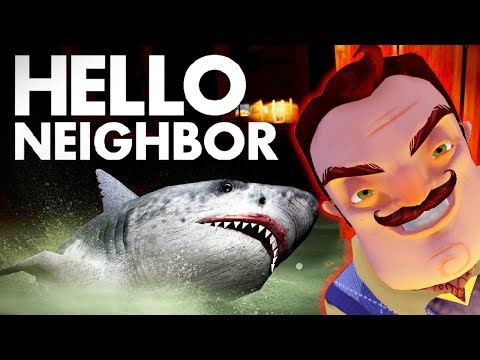 Видео: Привет Сосед и Его Акула Хотят Меня Поймать! - Hello Neighbor Привет Сосед
