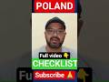 poland work visa update |poland embassy appointment | embassy checklist #poland #work #ytshorts