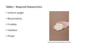 Solid Oral Dosage Forms - Introduction - Part II