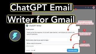 ChatGPT Writer - Email writer for Gmail | ChatGPT Writer - Generate Email replies for Gmail using AI screenshot 1