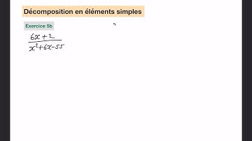 Décomposition en éléments simples (exercice 5b)