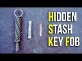 Hidden Stash Paracord Key Fob Container | Hide Emergency Cash & More!