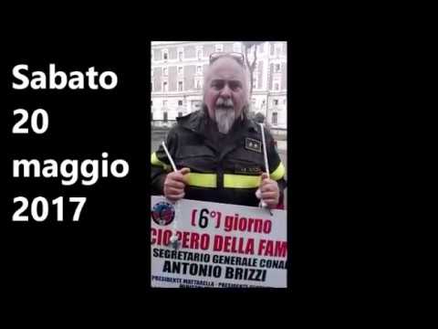 6^  giorno sciopero Antonio Brizzi (CONAPO) - videomessaggio ai Vigili del Fuoco