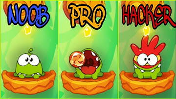 NOOB vs PRO vs HACKER - Cut the Rope: Experiment | Bamboo Chutes