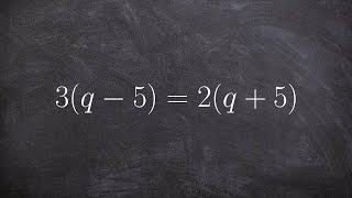 Solving a multi step equation using distributive property one solution