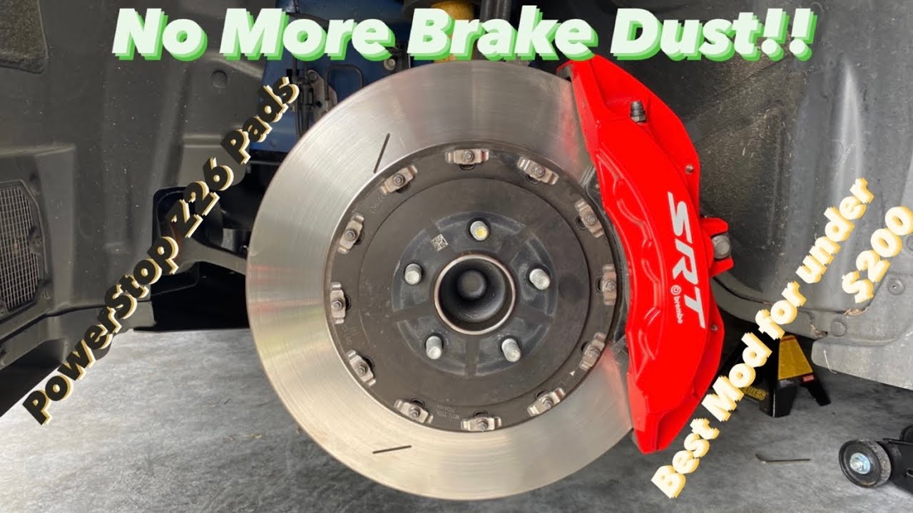 PowerStop Extreme Z26 Brake Pads installed on 2021 Dodge Charger Hellcat. powerstop YouTube
