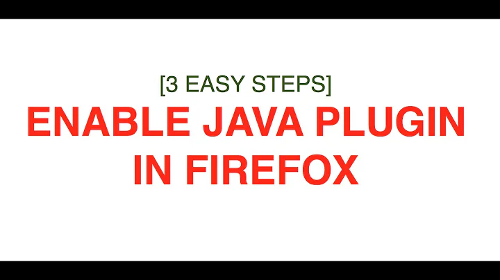 3 Simple Steps to enable JAVA plugin in Firefox browser