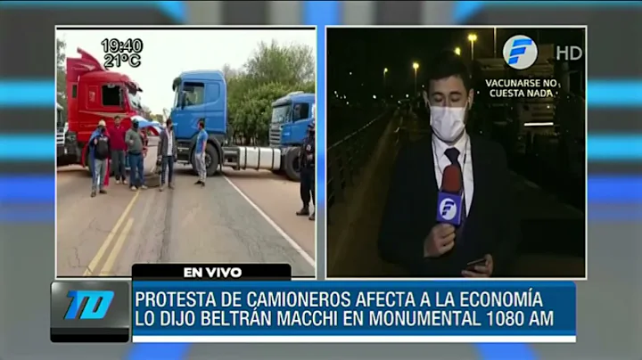 Protesta de camioneros afecta la economía del país