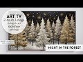 Vintage winter tv art vintage art tv forest art christmas tree screensaver frame art for your tv