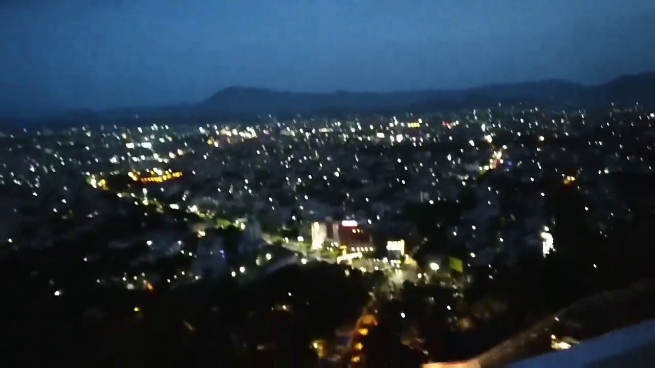 Tirupati City night view from Tirumala Hill ghat road - YouTube