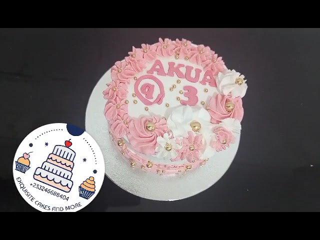 Cute Pink Birthday Cake, Order Now