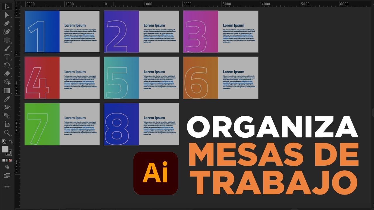Cómo ordenar mesas de trabajo en Ilustrator YouTube