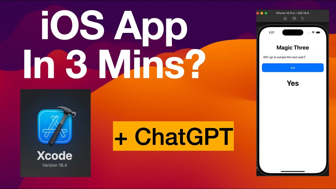 Make iOS App With Xcode, Simulator And ChatGPT - YouTube