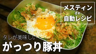 【キャンプ飯】メスティン自動レシピ◎材料を入れて放っておくだけ！タレが美味しいガッツリ豚丼