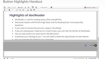 ReadSpeaker docReader Reading Ruler