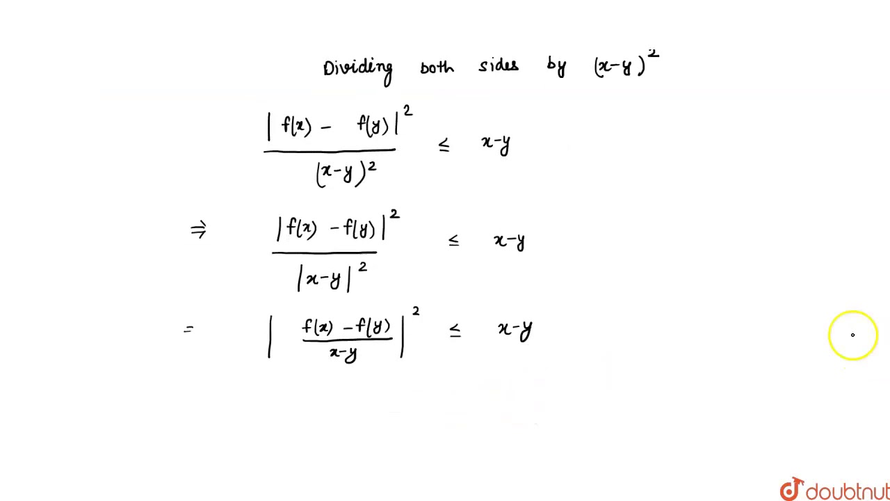 Let R Be The Set Of Real Numbers And F R To R Be Such That For All X And Y In R F X F Y Youtube