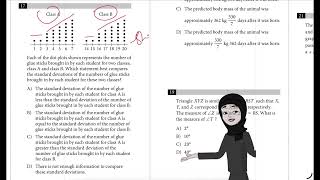 Sat practice test 9 Question 17 module 2 Mathematics Standard Deviation from dot plot Standard Deviation From A Dot Plot Sat Test 9 Math Section 2 Module 2 Question 17