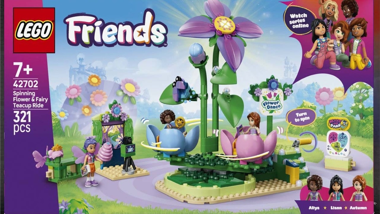 Friends - Spinning Flower and Fairy Teacup Ride LEGO instructions