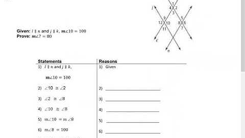 Topic 8 Parallel Lines Proofs Practice