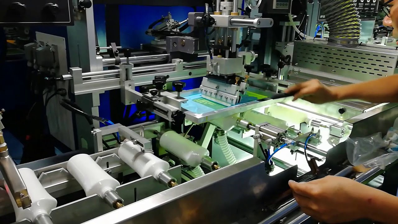 Oval bottle fully auto screen printing line