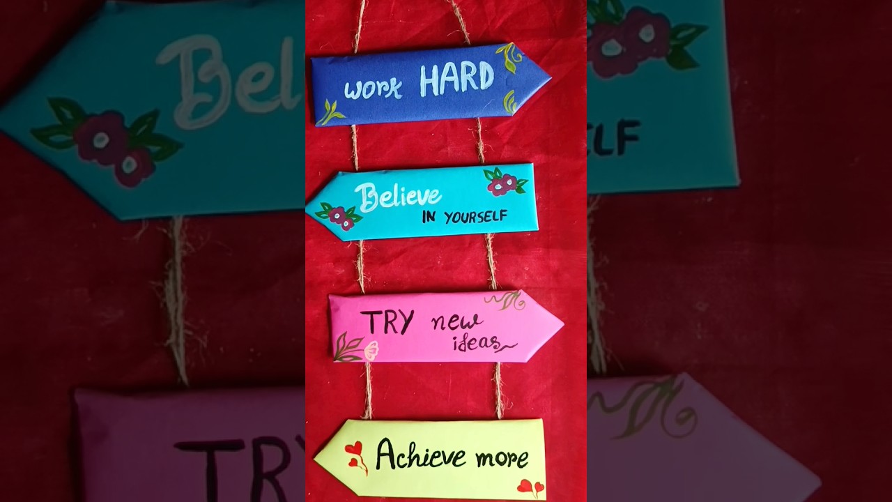 motivational quotes wall hanging craft ideas💡 wall decor.#diy #craft #youtubeshorts #shorts