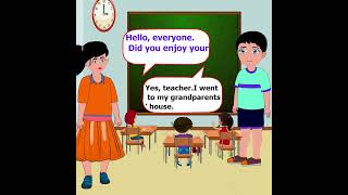 Classroom English Conversation | Teacher vs Student Dialogue | Beginner English Practice  #animation