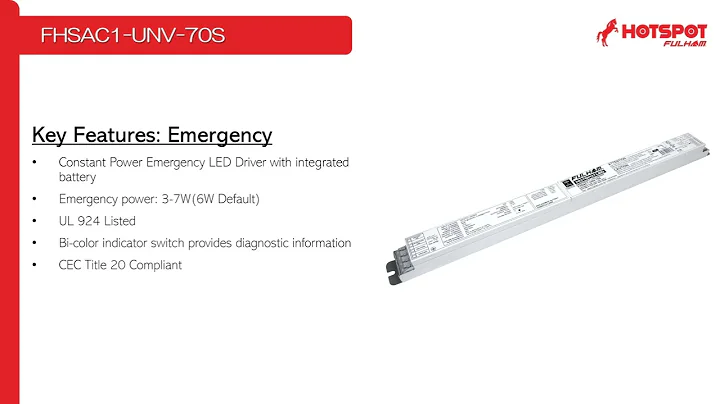 Benefits of All-in-1 LED Driver + Emergency (HotSpot Plus FHSAC1-UNV-70S)