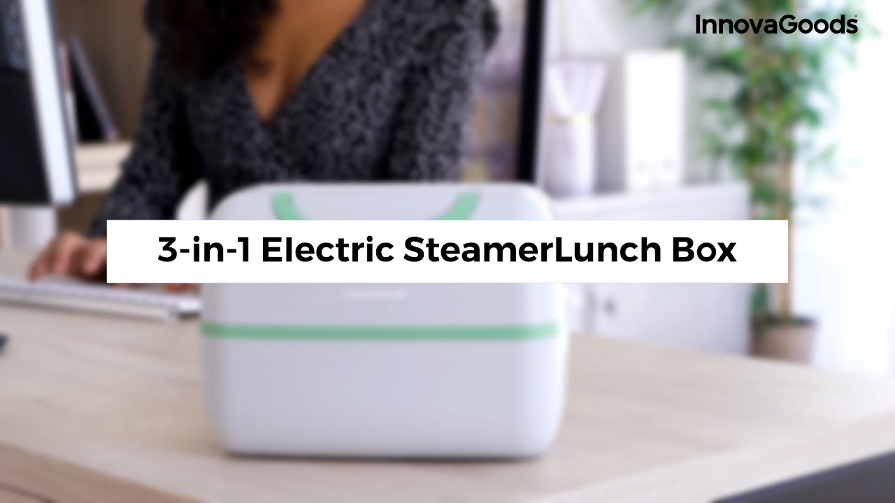 InnovaGoods 3-in-1 Electric Steamer Lunch Box 