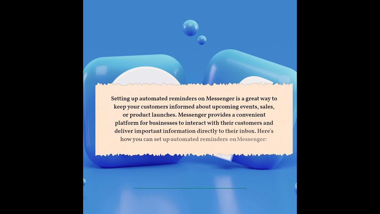 Set up automated reminders on Messenger - YouTube