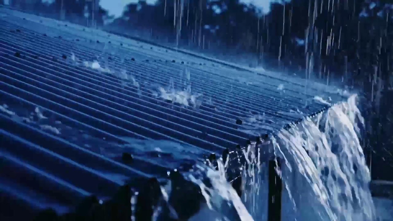 Violent Night Rainstorm ASMR on Metal Roof | Intense Rain Sounds for Sleeping Peacefully 52