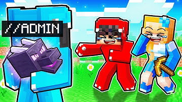 I Pretended to be a NOOB, Then used ADMIN COMMANDS Minecraft!