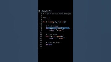 Equilateral Triangle Pattern in Python #pythonpattern #pythonprogramming #pythontutorial #python