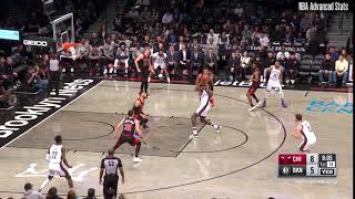 Chicago Bulls pick and roll defense, Deandre Jordan short roll leads to Harris 3