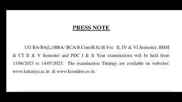 KU Degree  BA BSc BCom 2/4/6 semester Exams time table June 2023