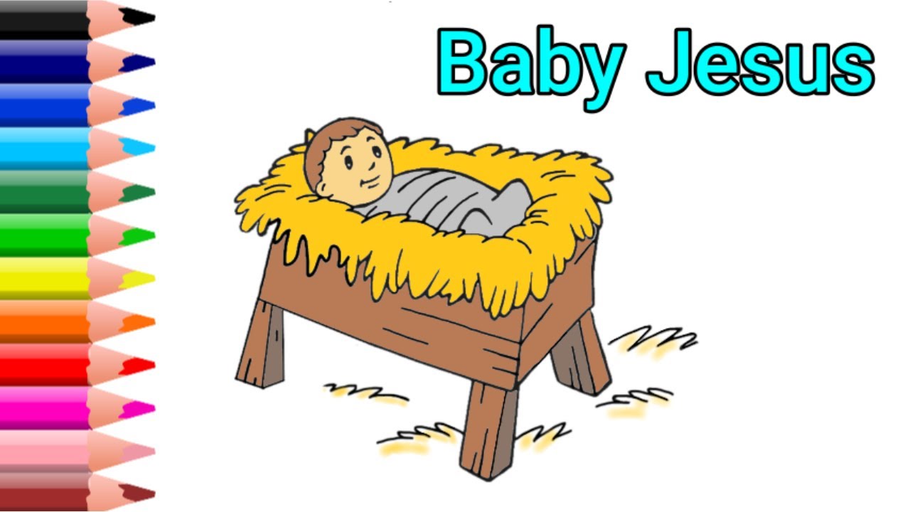 Christmas Drawing for Kids / Away in a Manger
