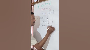 if alpha+ beta =π/2 Sine alpha=1/2 then  find the value of beta #trigonometry#youtube #viralvideo