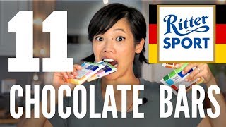 11 Ritter Sport CHOCOLATE BARS | Emmy Eats GERMANY Taste Test