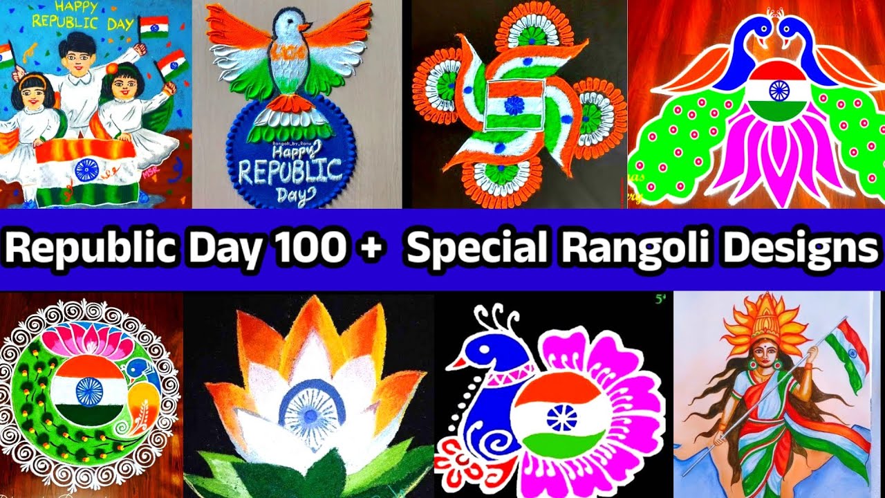 Republic Day 100 + Special Rangoli Designs|Happy Republic Day 2026|77th Republic Day#republicday