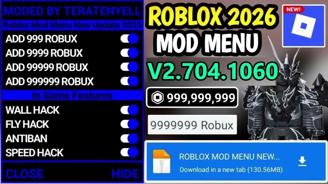 Roblox Mods Menu Unlimited Robux Update 2026 | Roblox Mod Apk Unlimited Robux & Speed Fly Jump Hack