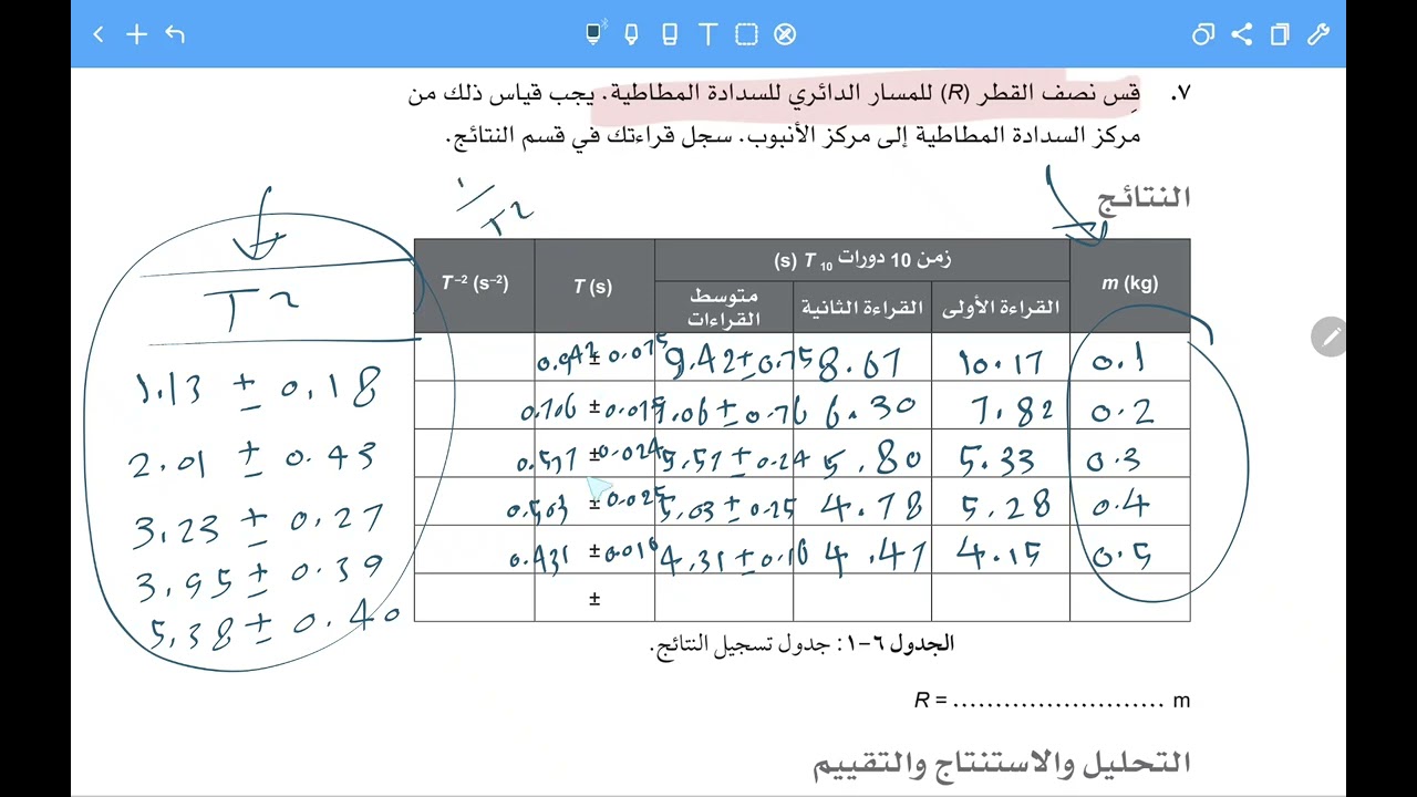 ا اختبار عملي ستقصاء  عملي الحركة الدائرية كتاب النشاط فيزياء 11 بسلطنة عمان