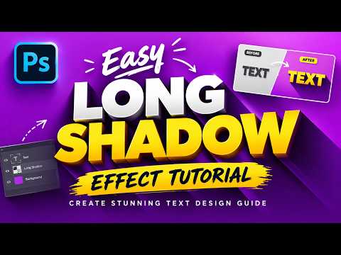 Photoshop Tutorial Mastering Long Shadow Text Design Effects Guide