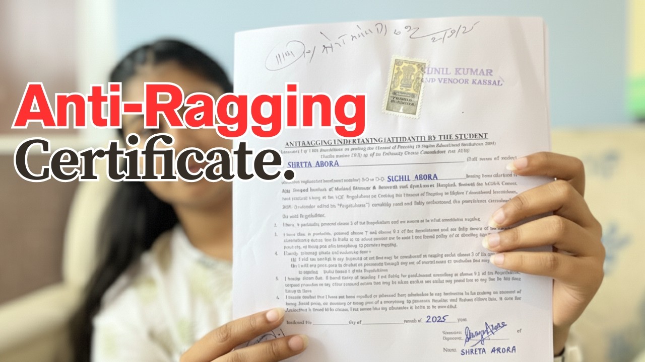 Anti Ragging Reference Number Anti Ragging Certificate | Why and How to get it made ? - YouTube